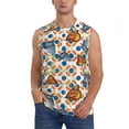 thumbnail image 2 of Lsque Butterflies Wild Insect Print Men's Cotton Blend Sleeveless Muscle Shirts (S-3XL)- Moisture Wicking, Odor Protection, UPF 30+,Large, 2 of 8