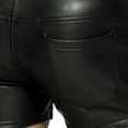thumbnail image 5 of Clearance! Hontri Men's Casual Shorts Men's Retro Fashion Trend Motorcycle Leather Shorts Men's Classic Fit Pants Black,4Xl, 5 of 5