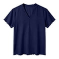 thumbnail image 2 of Mens Distressed Linen Shirts Short Sleeve V Neck Tee Shirt Vintage Linen Tops Solid Color Basic T-Shirts Summer Everyday Wear Lightweight Regular Fit Casual Tshirt for Streetwear, 2 of 6
