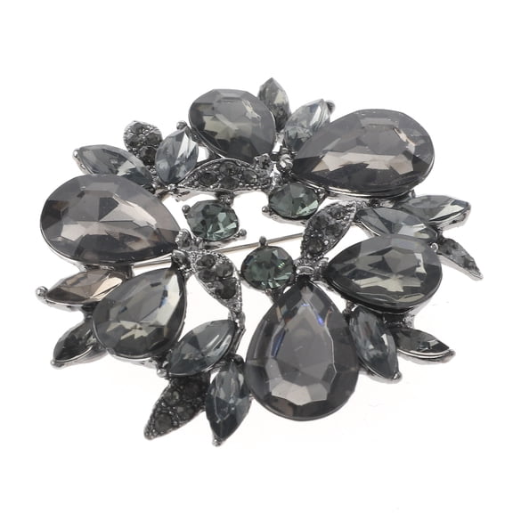Crystal Flower Brooch