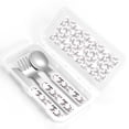 thumbnail image 4 of Gaeub Bird Print 3-Piece Children Knife Spoon Fork Set,Stainless Steel Child Flatware Set,Kids Utensils Set with Case for Lunch Box (Fork Spoon Knife Combo), 4 of 8