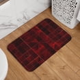 thumbnail image 6 of Crystal Velvet Floor Mat 23.6x15.7in Square Lock Edge Easy Cleaning Using Woven Technique Corrosion Resistant Bottom Drop Plastic Darkred Geometric Patterns_3, 6 of 7