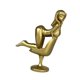 thumbnail image 2 of Mini estatua de niña, escultura de resina, figura de niña en miniatura para comedor o oficina Dorado, 2 of 9
