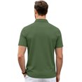 thumbnail image 5 of Mens Casual Polo Shirts Short Sleeve Classic 3 Button Golf Shirt Summer Soft Breathable Plain Collared Tee Business Summer Top, 5 of 5