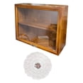 thumbnail image 2 of Gabinete de madera, organizador de muñecas de juguete, caja de exhibición de escritorio, contenedores de caja de té para despensa, tazas, edulcorantes estilo B, 2 of 8