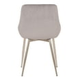 thumbnail image 5 of Heidi Gray Velvet Dining Accent Chair with Chrome Metal Legs, 5 of 8