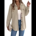 thumbnail image 1 of Camisa de Punto para Mujer, de Otoño, de Corta, de , de Larga, con Botones Albaricoque M, 1 of 9