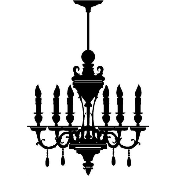 Do It Yourself Wall Decal Sticker Living Room Art Chandelier 8x16"