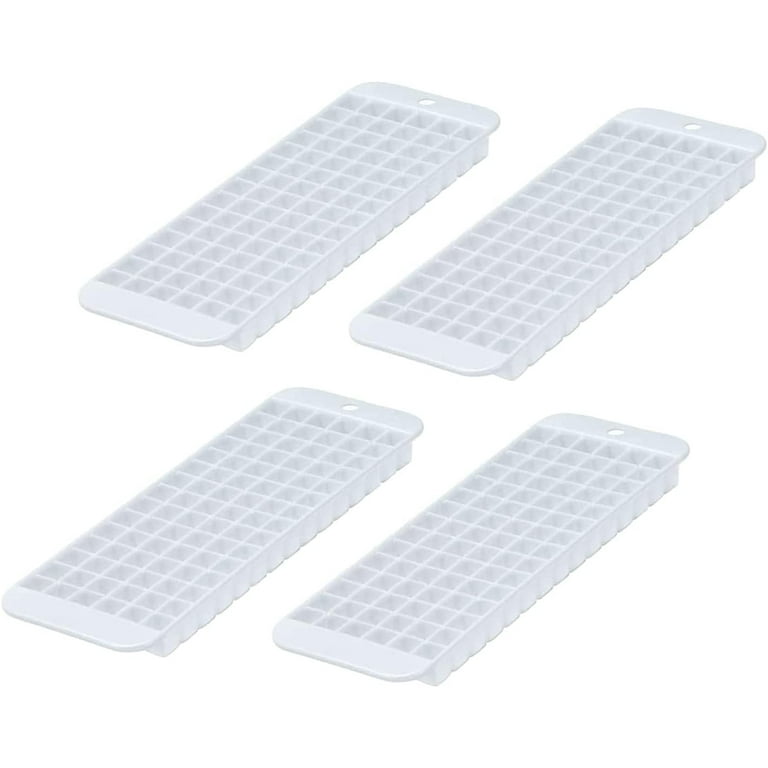 Set of 4, 90 Cavity White Cubette Mini Ice Cube Trays 