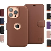 LUPA Legacy iPhone 13 Pro Max Wallet Case - Case with Card Holder - [Slim + Durable] for Women and Men - iPhone 13 Pro Max Flip Cell Phone case - Faux Leather - Folio Cover - Caramel Brown