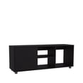 thumbnail image 3 of TV Stands With Storage, Tv Stand, 1 Door, 4 Shelves, 55" TV Capacity, Black Entertainment Centers,Engineered Wood Wooden TV Stands, Furniture Primary Living Space TV & Entertainment Furniture Tv Stan, 3 of 8