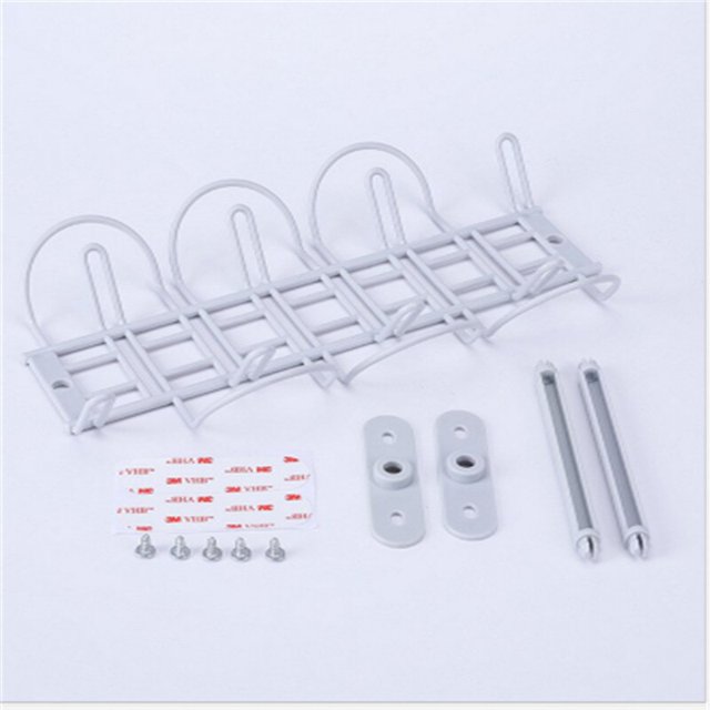 1pc Under Desk Easy Install Cable Management Tray Wire Cord Power Strip Adapter Organizer