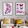 thumbnail image 2 of 24pcs Purple Butterfly Wall Stickers, 2 of 7