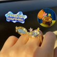 thumbnail image 1 of BFF amistad anillo Bob Esponja pantalones cuadrados mejor amigo para siempre lindo regalo de dibujos animados pareja abierta anillo joyería Gao Jiahui  unisex, 1 of 2