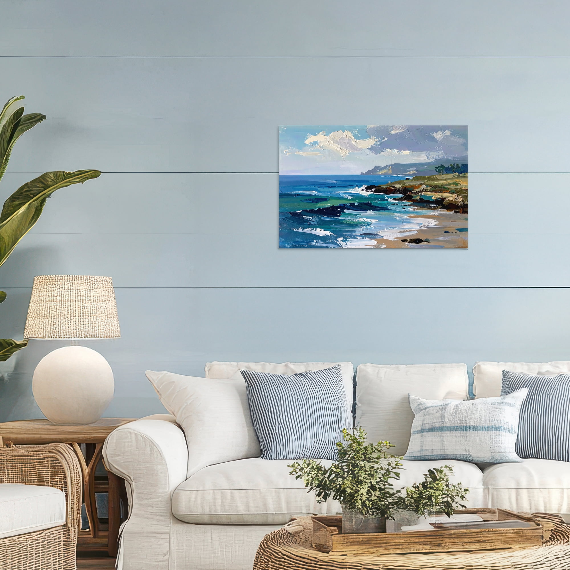 Stupell Industries Sky To Sea Impression Canvas Wall Art, design by Alonza Saunders