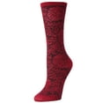 thumbnail image 2 of Natori Fields of Chi Cotton Blend Crew Socks - Womens - Female, 9-11, Black, 2 of 3