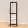 thumbnail image 6 of OUTONLIFE Display Shelf with Dimmable Lights, 3000K-6500K Lighted Display Cases for Collectibles, Adjustable Color Temperature and Brightness, Display Cabinet, Floor Lamp with Shelves, Home Decor, Ru, 6 of 9