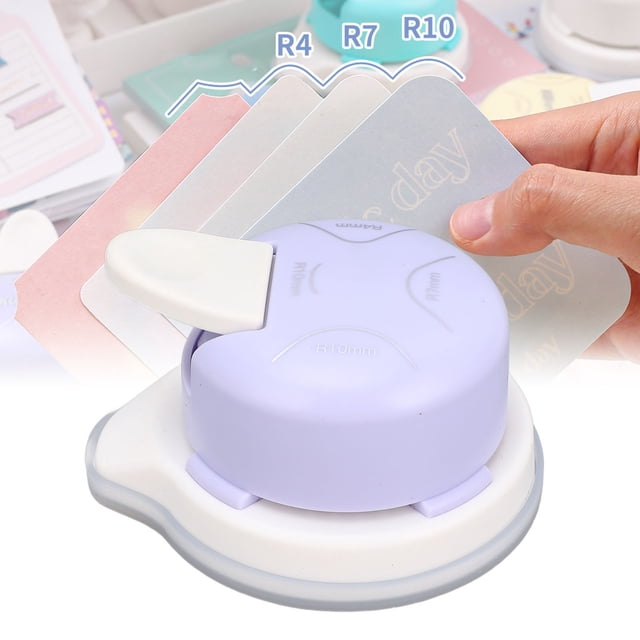 Perforadora De Esquinas De Papel, Perforadora De Esquinas Portátil Multifuncional 4 En 1 Con Radio De 4 Mm, 7 Mm, 10 Mm Para Manualidades, Fácil Operación Con Base