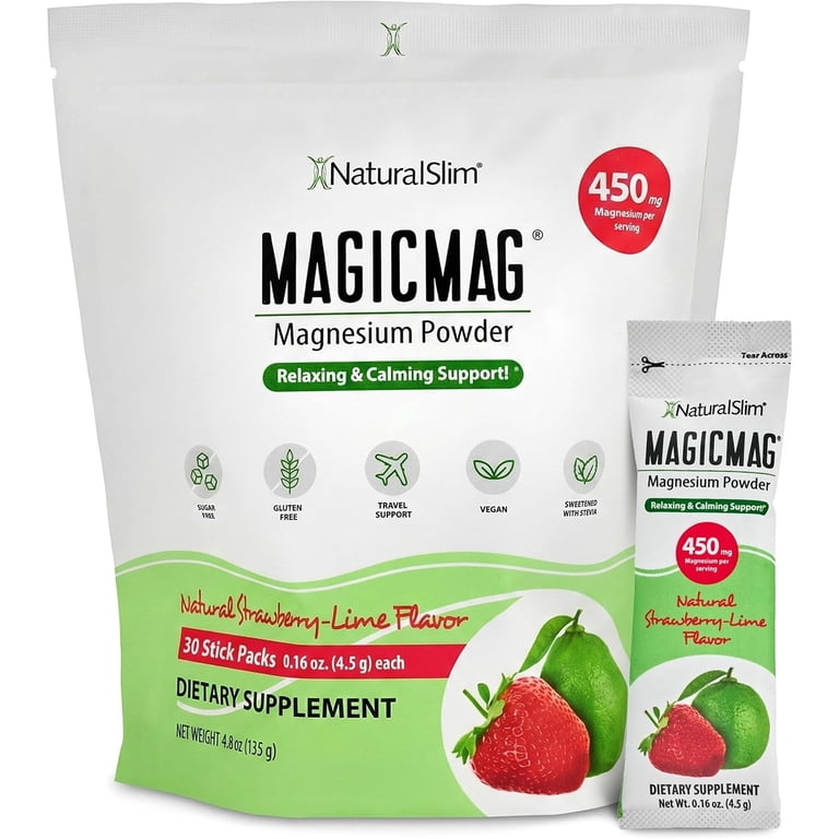 NaturalSlim MagicMag Magnesium Citrate Powder, 30 Sticks photo 1