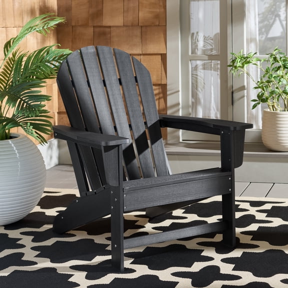 SEI Lynsee All Weather Adirondack Chair, Black