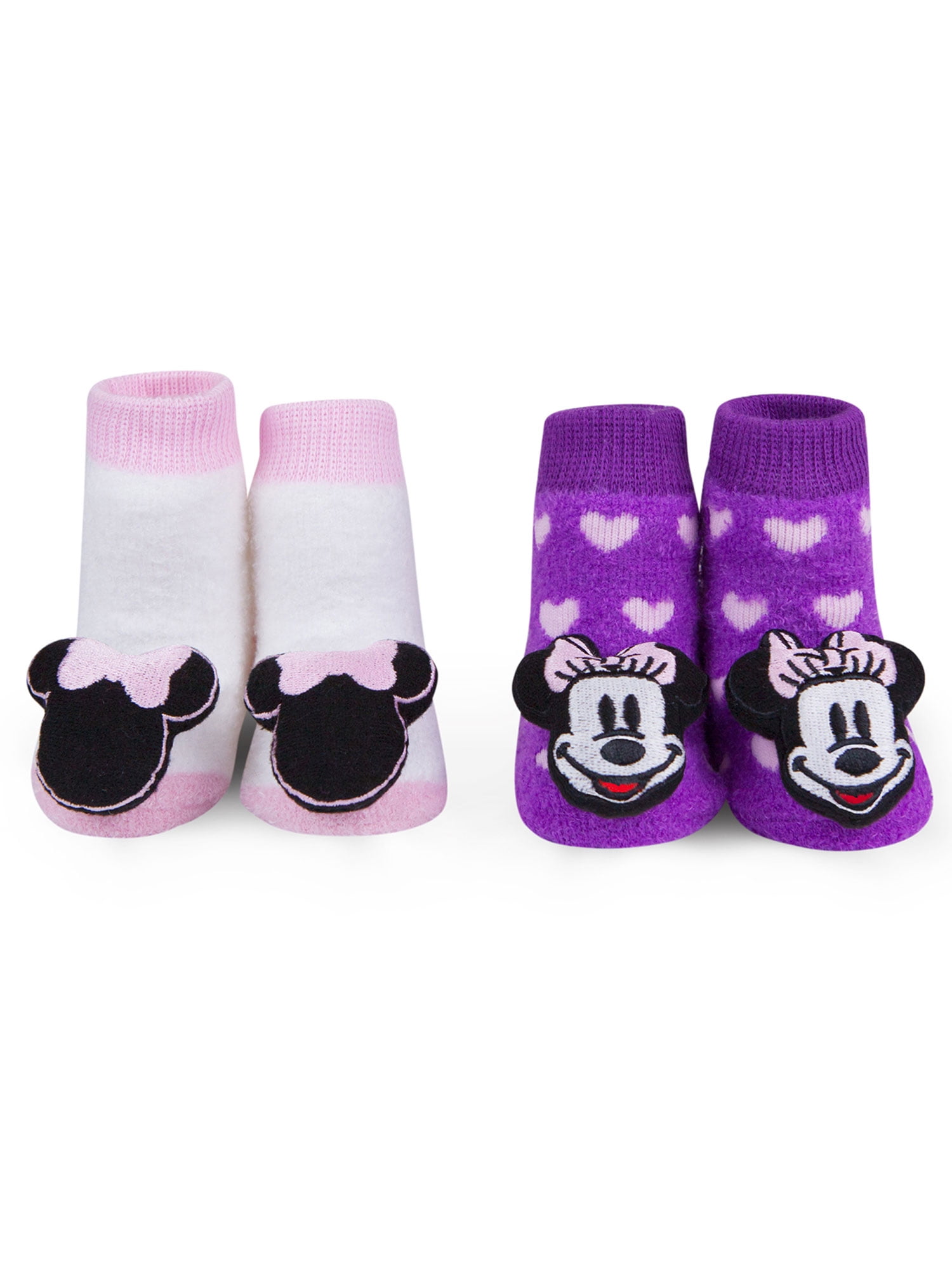 NEW baby girls DISNEY MINNIE MOUSE SOCKS shoe size 1-5 stretchy SAFETY TOES gift