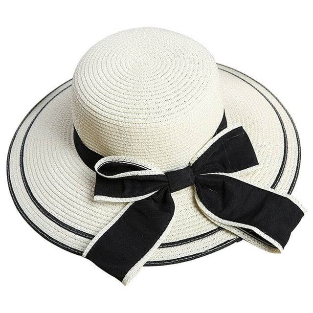 Casquette de Protection Solaire Pliable Été Tressée pour Femme en Plein Air