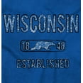 thumbnail image 2 of Wisconsin Distressed Badger Stenciled Hoodie Sweatshirt Women Men Brisco Brands L, 2 of 6