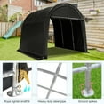 thumbnail image 2 of Mellcom 10'x15'x9' Portable Garage, Heavy Duty Carport with All-Steel Metal Frame and Round Style Roof, 2 of 7
