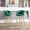 Green, variant on 30 Inch Of 2 Bar Stools, Gray Foam Filled Seat With Velvet And Golden Leg, Footrest For Long-lasting Use Tall, Leg Base, Contemporary Vibe