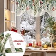 thumbnail image 2 of Tie Up Valance Curtain for Kitchen,Winter Green Eucalyptus Leaf Rod Pocket Short Curtains Adjustable Tie-Up Shade Valances,Retro Pine Cone Berry on Linen Window Treatment for Bathroom Living Room, 2 of 8