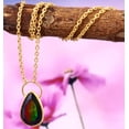 thumbnail image 3 of Natural Ethiopian Opal Gold Plated 925 Starling Silver Necklace, 3 of 3