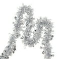 thumbnail image 2 of harmtty Tinsel Twist Garland Fade-resistant Dense Gorgeous Foil Madder Outdoor Indoor Xmas Tree Garland Decor for Wedding Party,Silver, 2 of 8