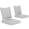 thumbnail image 1 of Outsunny Outdoor Chair Cushions with Backrest for Garden Patio, Light Grey, 1 of 10