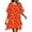 Floral Orange, variant on Ekouaer Women' Swimsuit Coverup Chiffon Floral Bathing Suit Cover Up Ruffled Summer Beachwear Bikini Coverups