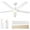 White, variant on SPECSTAR Ceiling Fans with Lights, 42 inch Low Profile Ceiling Fan with Light and Remote, Flush Mount Black Ceiling Fan for Bedroom, 6+1 Speeds, 3CCT, Dimmable, Timer, Quiet Reversible DC Motor