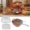 thumbnail image 4 of Casserole, Poêle Carrée en Acier Inoxydable Multifonction Universelle pour Cuisiner la Viande et Faire des Soupes, 4 of 8