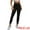 Black, variant on Women's High Waisted Leggings Tummy Control Thigh Shapers Pants L Black
