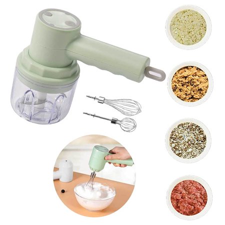 

Electric Milk Frother Electric Cordless Hand Mixer Small Household 3 Speed Changing Whisk for Kitchen Baking Green