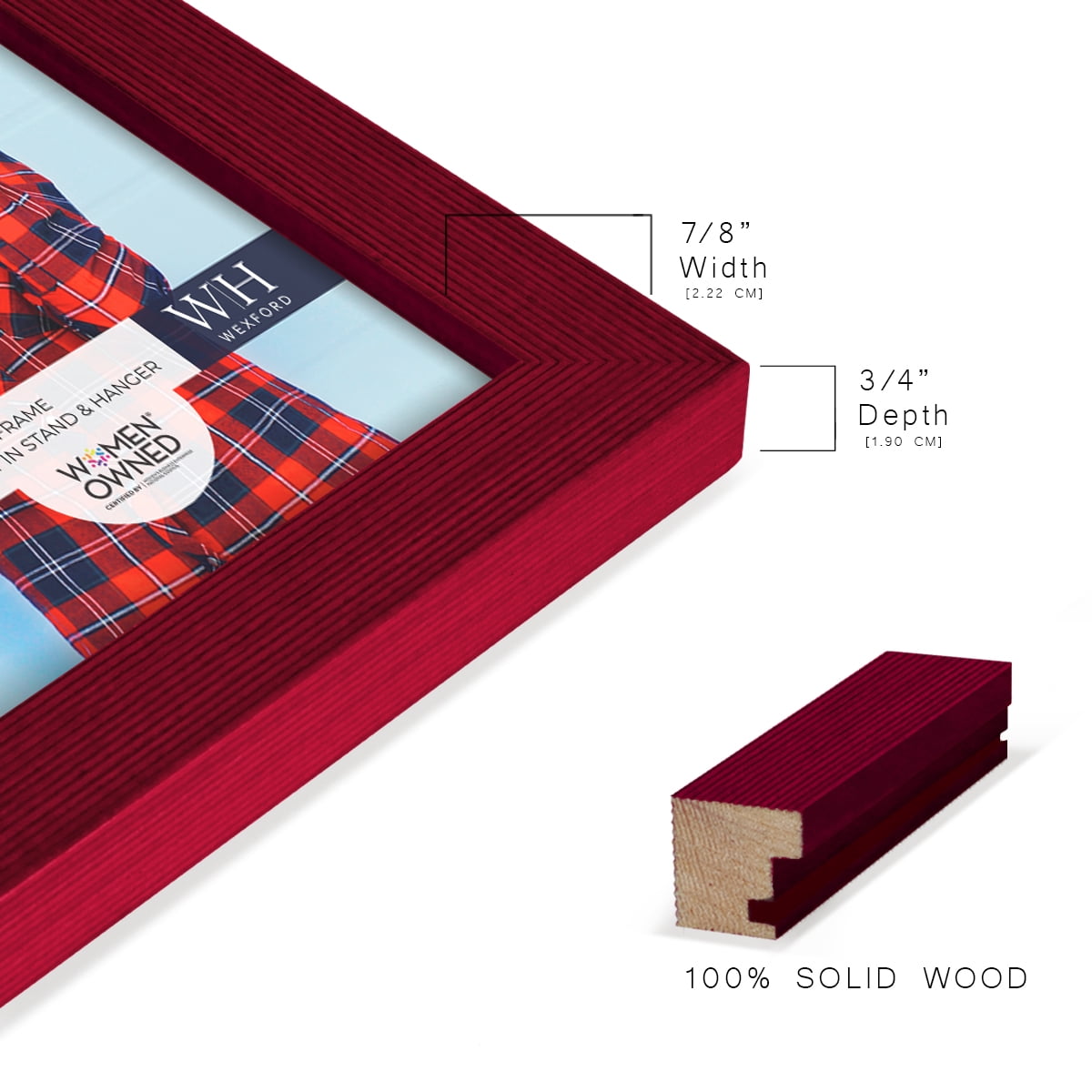 Grooved 11 in. x 14 in. Red Picture Frame (Set of 2)