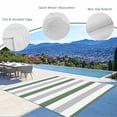thumbnail image 6 of Outdoor Rug 4x6 ft Striped Waterproof Outdoor Patio Rug Mat Non Slip Outside Area Rugs Carpet for RV,Camping,Porch,Deck,Pool,Balconybackyard,Sage Green Grey White, 6 of 9