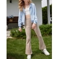 thumbnail image 6 of Arshiner Girls' Leggings High Waisted Stretch Bell Bottom Solid Color Athletic Classic, 6 of 6