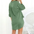 thumbnail image 5 of Womens Work Shirts Loose Lapel Button Down Long Sleeve Womens Sprimg Clothing,Green,M, 5 of 6