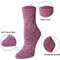 thumbnail image 2 of TIFOR 5 Pairs Womens Wool Socks Thick Knit Vintage Winter Warm Cozy Crew Socks Gifts, 2 of 6