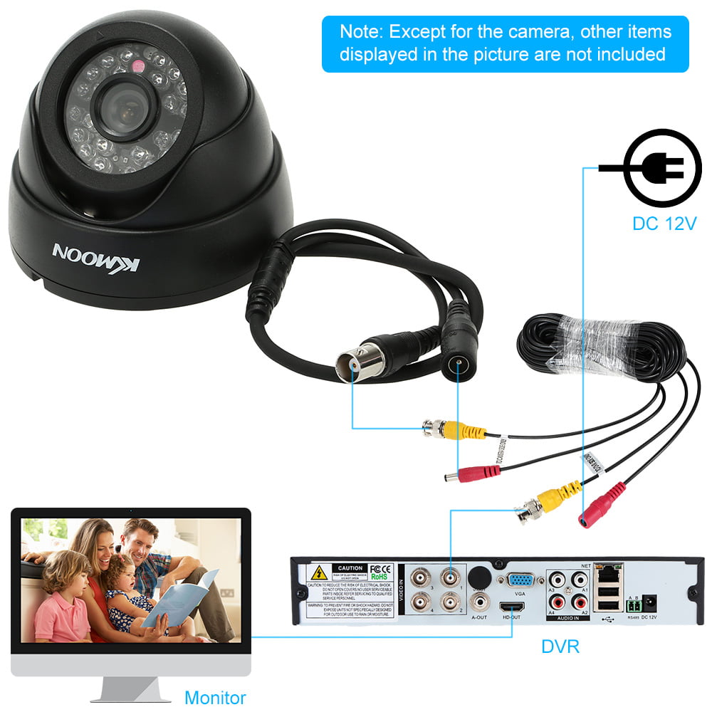 KKmoon 1200TVL HD Indoor CCTV Security Camera IR Night Vision NTSC System Y9C1
