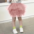 thumbnail image 2 of Godom Toddler Girls Layered Tutu Skirt 1T-8T 6-Layer Tulle Ballet Dance Princess Dress Party Skirt,Pink, 2 of 7