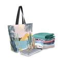 thumbnail image 2 of FORMRS Womens Canvas Tote Bag with Zipper Inner Pocket Shoulder Handbag, Boho Style Sun, 2 of 7