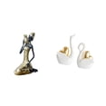 thumbnail image 1 of Estatua de la dama,Estatua de dama tribal africana,artesanías de cafetería hechas a mano,Adorno de resina artesanal de cultura africana,estatua de cisne,Estatuas y figuritas de cisne de, 1 of 8