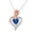 Blue, variant on Mother's Day Gifts for Women, Rose Flower Necklace Sterling Silver Heart Birthstone Necklaces, Jewelry Gifts for Mother Wife Girlfriend