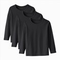 thumbnail image 5 of HCNTES Boys Long Sleeve Shirts Boys' Cotton Crew Neck Basic Tees Soft Kids' Long Sleeve T-Shirts Top(G,2-3 Years), 5 of 5