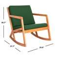 thumbnail image 3 of SAFAVIEH Vernon Outdoor Patio Rocking Chair, Natural/Green, 3 of 12